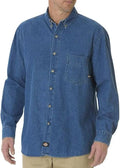 CAMISA DICKIES MANGA LARGA PARA CABALLERO AZUL INDIGO LAVADO