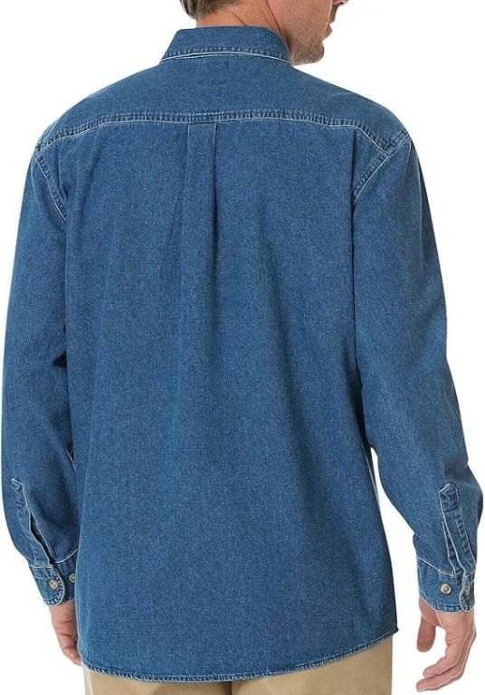 CAMISA DICKIES MANGA LARGA PARA CABALLERO AZUL INDIGO LAVADO