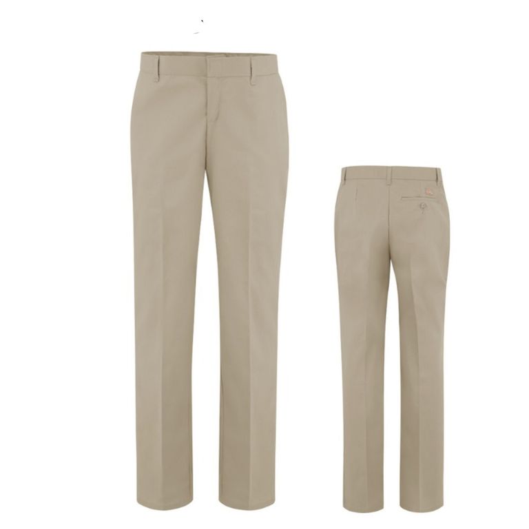 PANTALÓN DICKIES  DE DAMA  RECTO PLANO COLOR ARENA (DS)