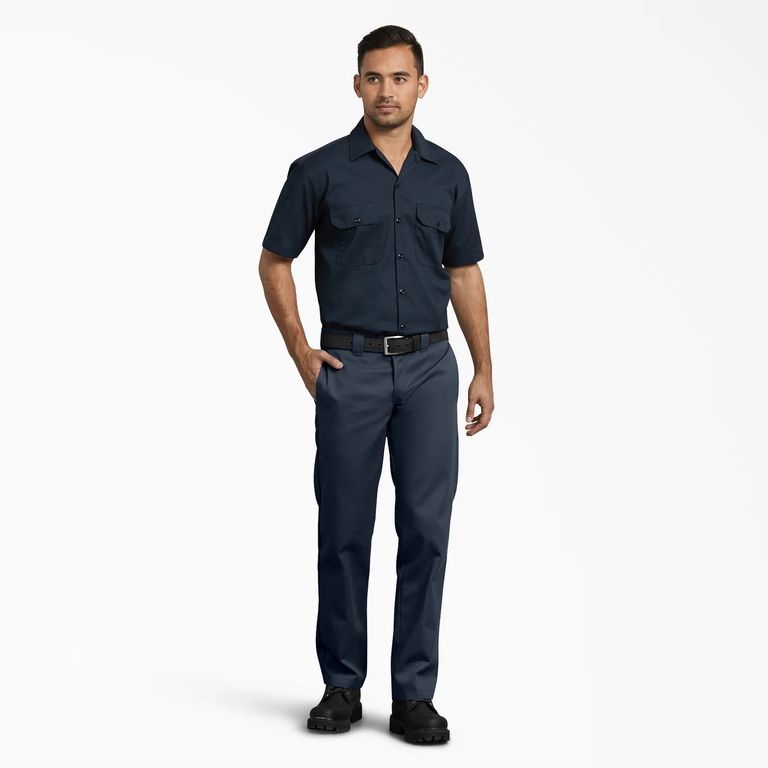 PANTALON DE TRABAJO DICKIES PARA HOMBRE CON BOLSILLOS COLOR AZUL MARINO OSCURO