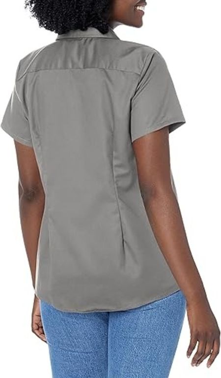 CAMISA DE TRABAJO DICKIES MUJER MANGA CORTA GRAFITO