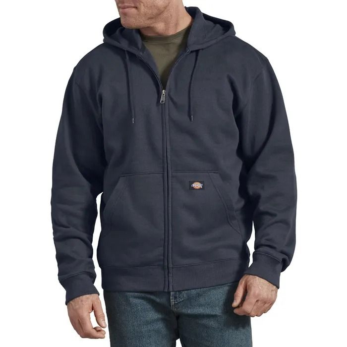 SUDADERA CON CAPUCHA CREMALLERA DICKIES FLEECE HOMBRE- AZÚL MARINO