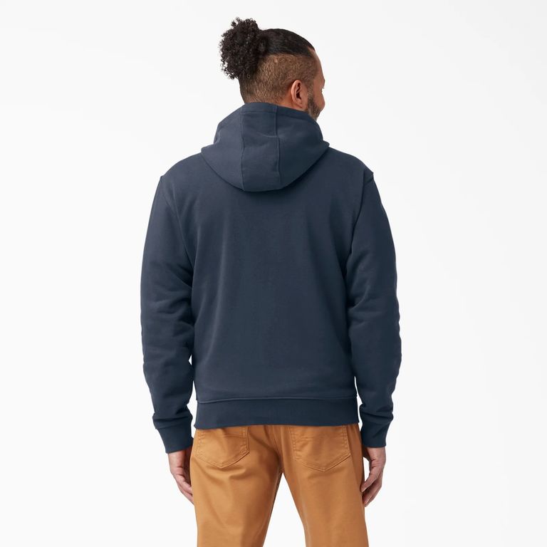 SUDADERA CON CAPUCHA CREMALLERA DICKIES FLEECE HOMBRE- AZÚL MARINO