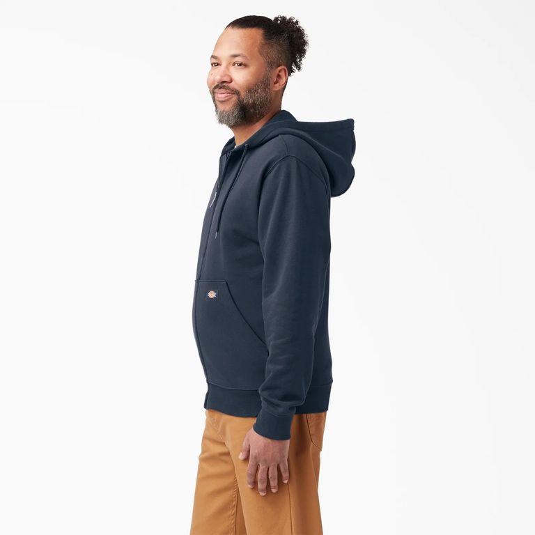 SUDADERA CON CAPUCHA CREMALLERA DICKIES FLEECE HOMBRE- AZÚL MARINO