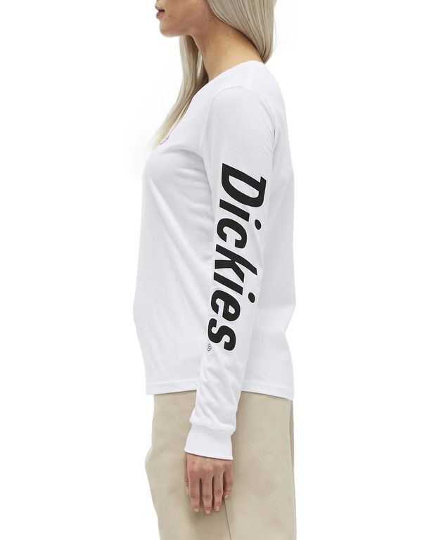POLO MANGA LARGA LOGO DICKIES BLANCO
