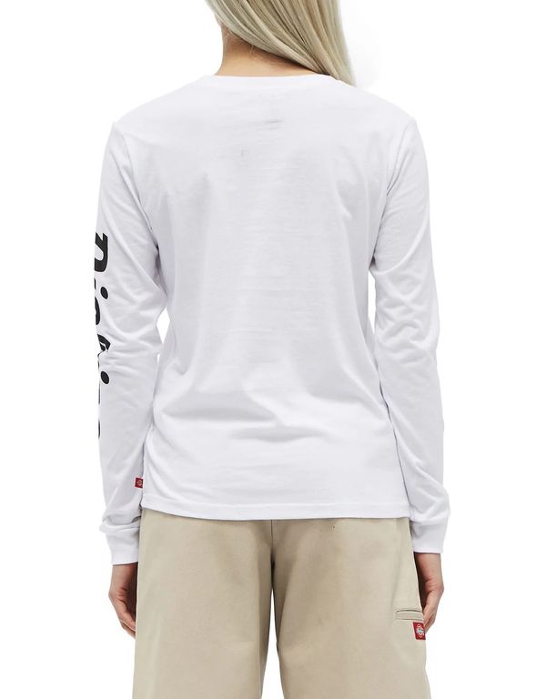 POLO MANGA LARGA LOGO DICKIES BLANCO