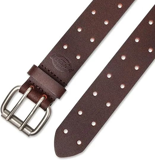 CORREA DE CUERO DICKIES PARA HOMBRE CON DOBLE HEBILLA COLOR MARRON 11DI0227