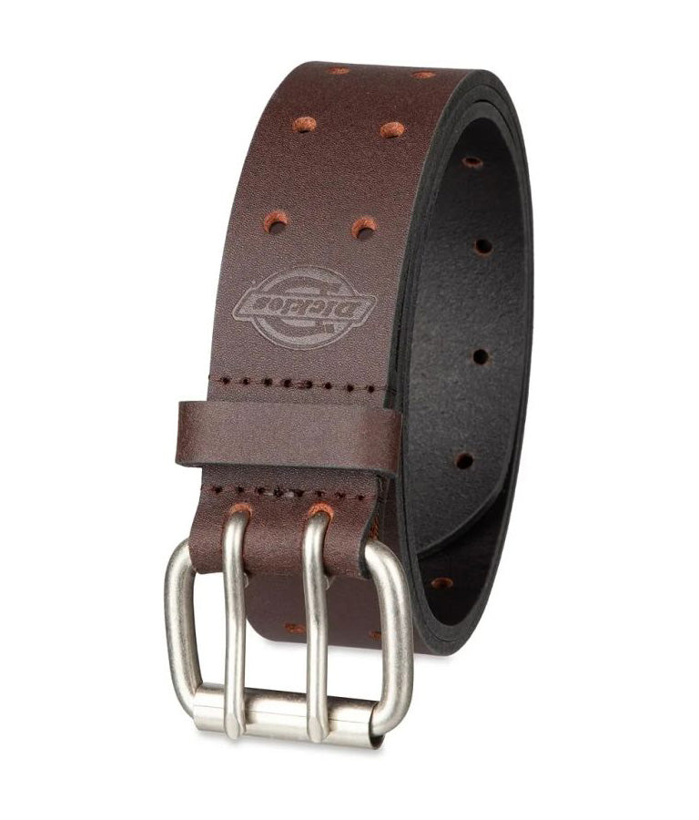 CORREA DE CUERO DICKIES PARA HOMBRE CON DOBLE HEBILLA COLOR MARRON 11DI0227