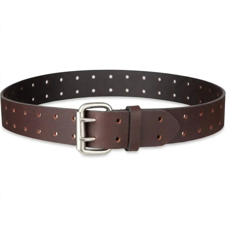 CORREA DE CUERO DICKIES PARA HOMBRE CON DOBLE HEBILLA COLOR MARRON 11DI0227