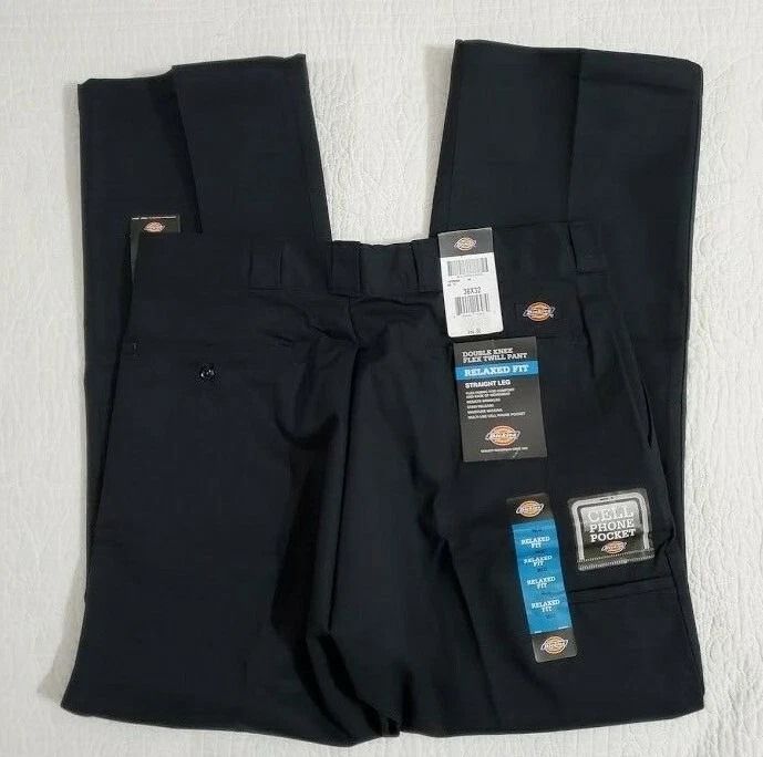 PANTALON DICKIES DOBLE RODILLA PARA HOMBRE COLOR NEGRO WP899BK 