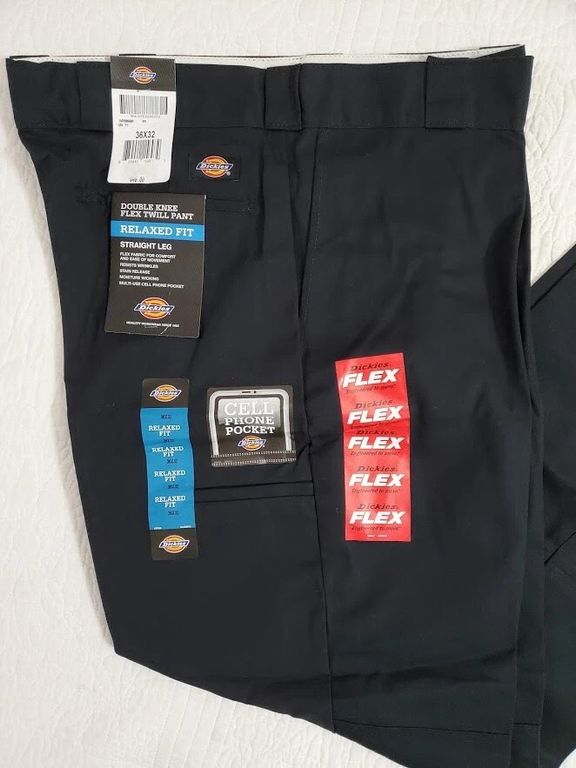 PANTALON DICKIES DOBLE RODILLA PARA HOMBRE COLOR NEGRO WP899BK 