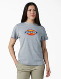 POLO  LOGO DICKIES MUJER MANGA CORTA  GRIS JASPEADO