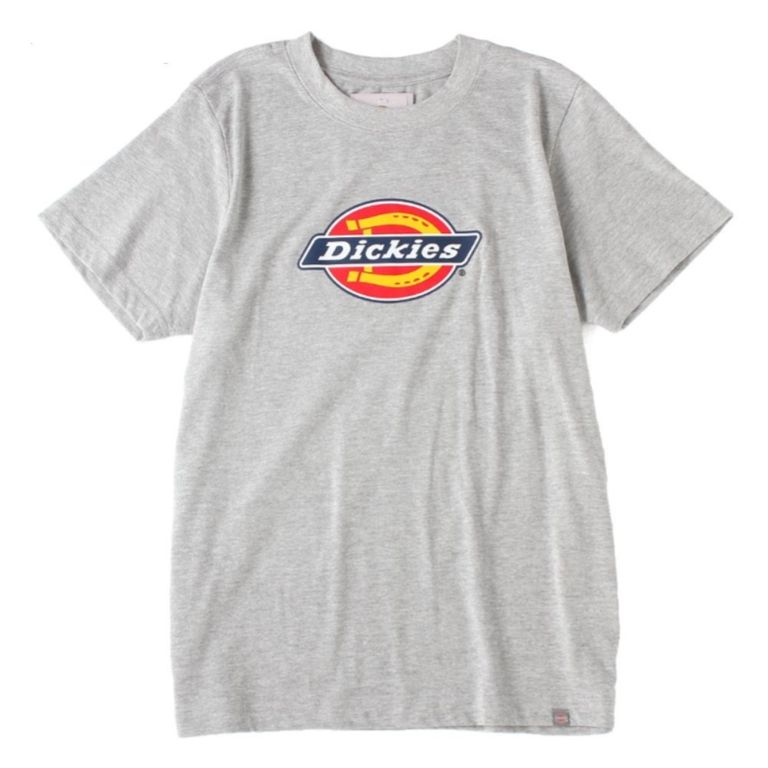 POLO  LOGO DICKIES MUJER MANGA CORTA  GRIS JASPEADO