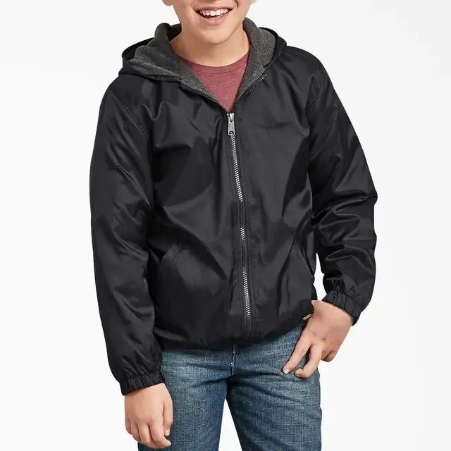 CASACA PARA NIÑO DICKIES NYLON CON CAPUCHA FORRADA  - NEGRO KJ237BK