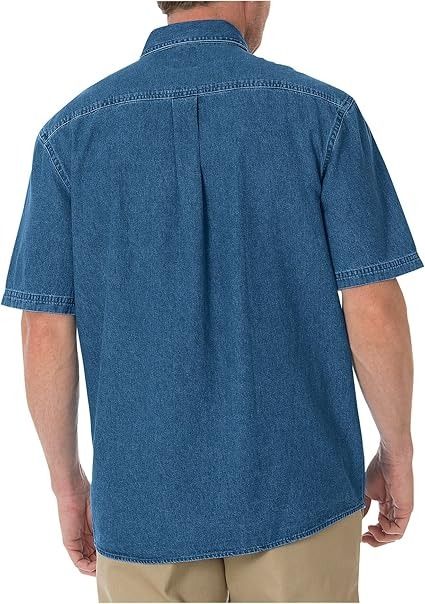 CAMISA DICKIES DENIM MANGA CORTA PARA HOMBRE COLOR AZUL INDIGO