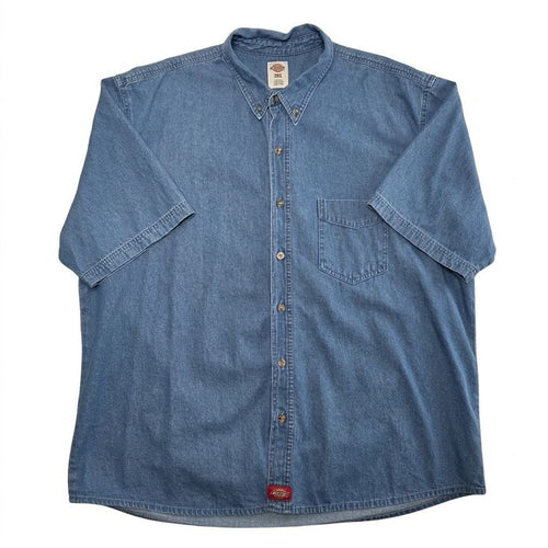 CAMISA DICKIES DENIM MANGA CORTA PARA HOMBRE COLOR AZUL INDIGO