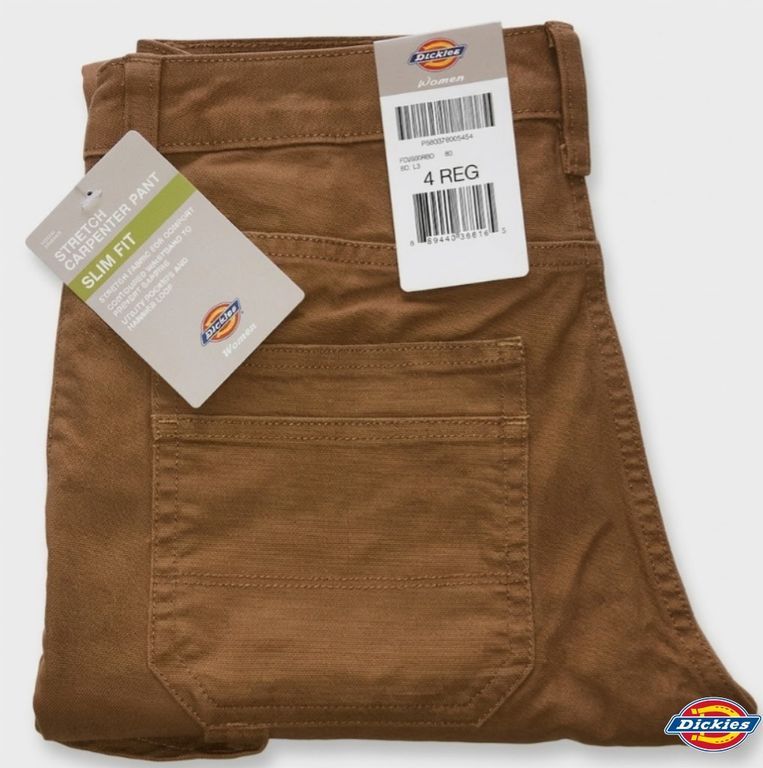 PANTALÓN DICKIES STRETCH DUCK CARPINTERO PARA MUJER MARRÓN PATO