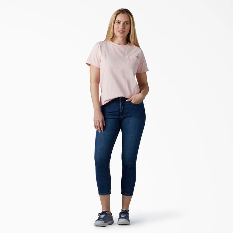 POLO DICKIES MUJER MANGA CORTA ROSA LOTO
