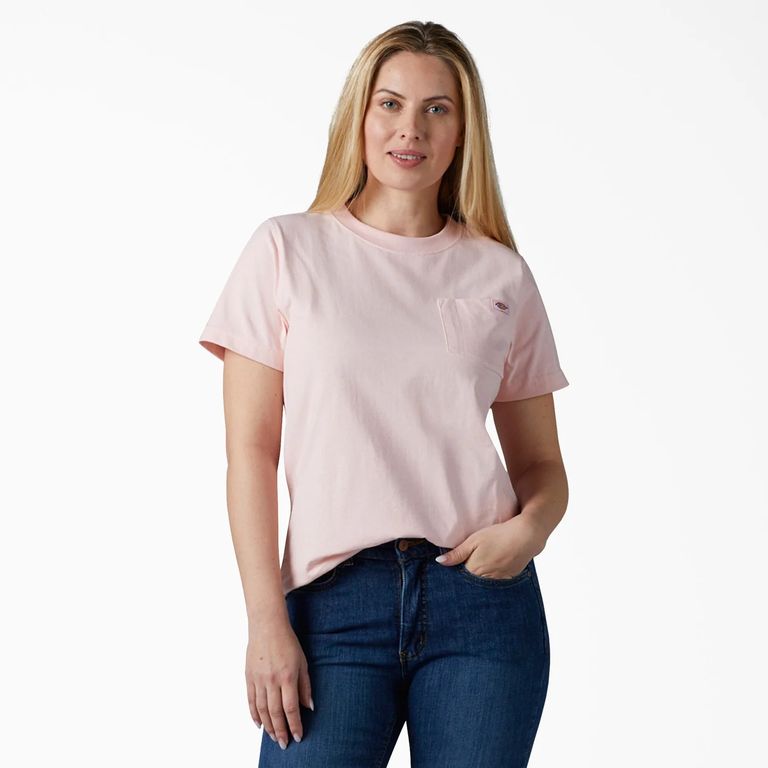 POLO DICKIES MUJER MANGA CORTA ROSA LOTO