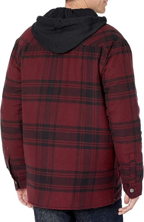 CASACA DE CAMISA CON CAPUCHA DICKIES HOMBRE NEGRO A CUADROS