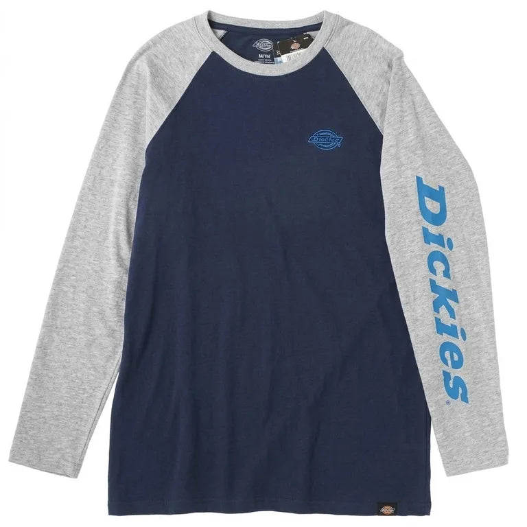 POLO DICKIES MANGA LARGA GRAPHIC BASEBALL HOMBRE - AZUL MARINOGRIS JASPEADO