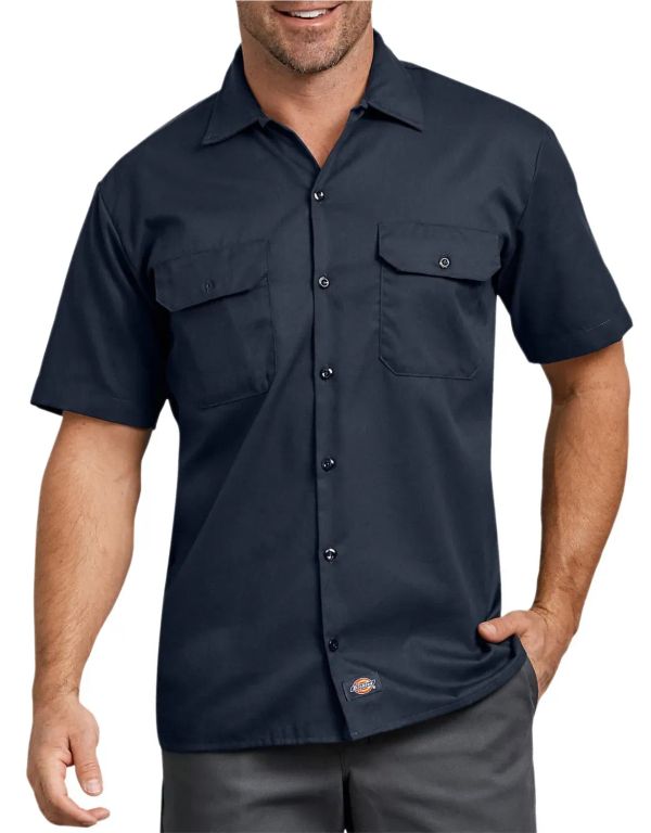 CAMISA MANGA CORTA DICKIES PARA HOMBRE COLOR AZUL MARINO OSCURO