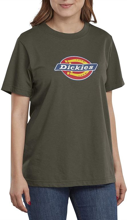 POLO LOGO DICKIES MUJER MANGA CORTA - VERDE MILITAR