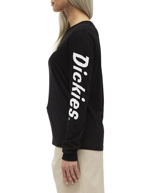 POLO PARA MUJER MANGA LARGA LOGO DICKIES NEGRO