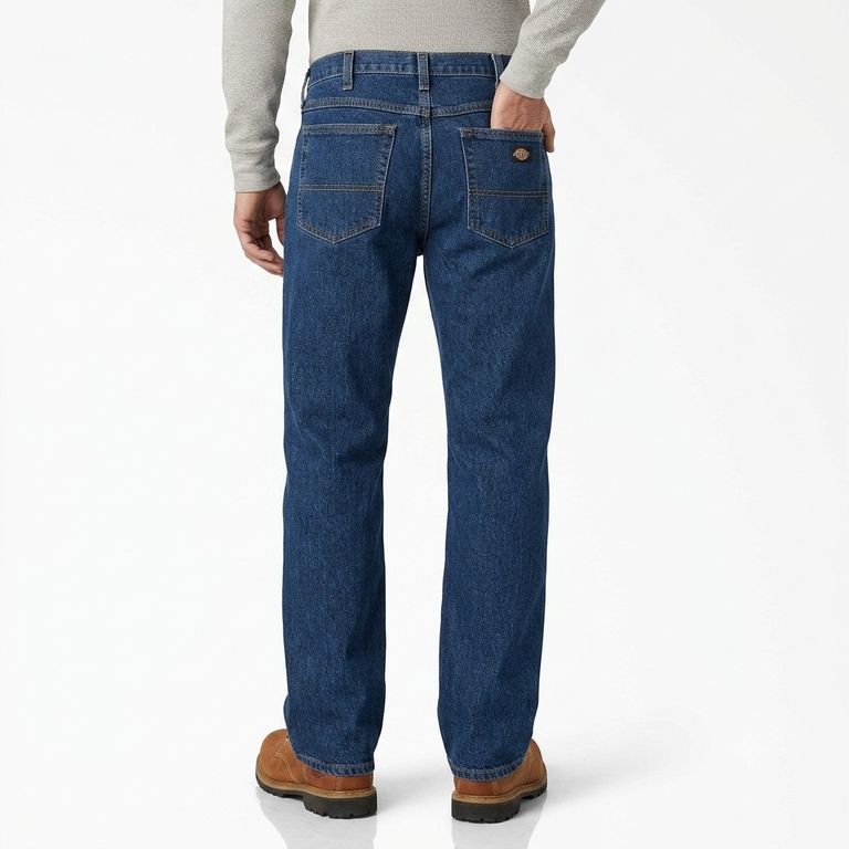 PANTALON JEAN DICKIES 5 BOLSILLOS FLEX HOMBRE -AZÚL INDIGO STONEWASHED