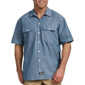 Camisa Dickies de trabajo cambray de manga corta azul