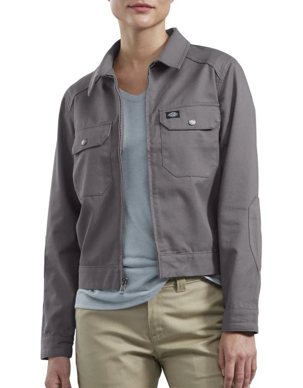CASACA DICKIES TWILL MILITAR MUJER 67 GRIS GRAVA FJ810VG