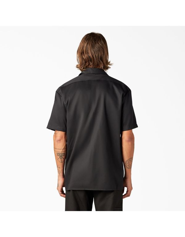 Camisa de trabajo de sarga de manga corta DICKIES negra