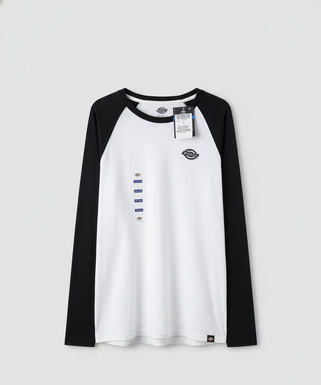 POLO DICKIES BLANCO CON MANGAS NEGRAS
