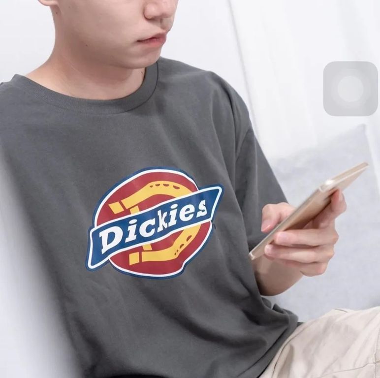 Polo gráfico de manga corta DICKIES Relaxed Fit en gris piedra
