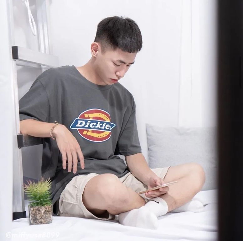 Polo gráfico de manga corta DICKIES Relaxed Fit en gris piedra