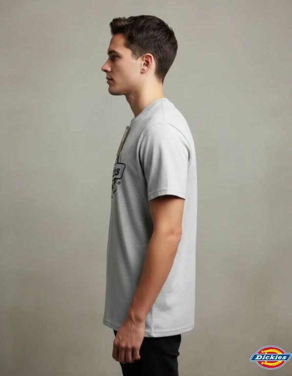 POLO GRÁFICO DICKIES MANGA CORTA HOMBRE-SILVER 4101DKS1899SSEA