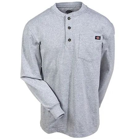 POLO MANGA LARGA DICKIES GRIS JASPEADO