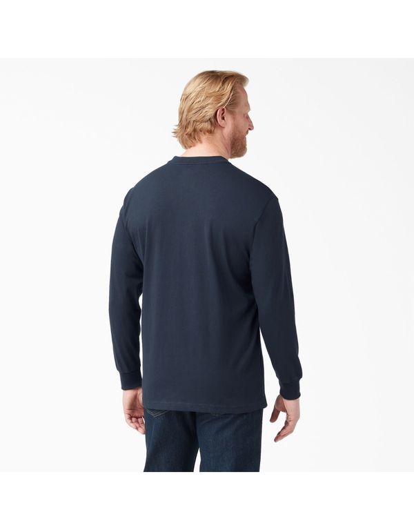 POLO DICKIES HENLEY PESADA PARA HOMBRE MANGA LARGA-AZUL MARINO
