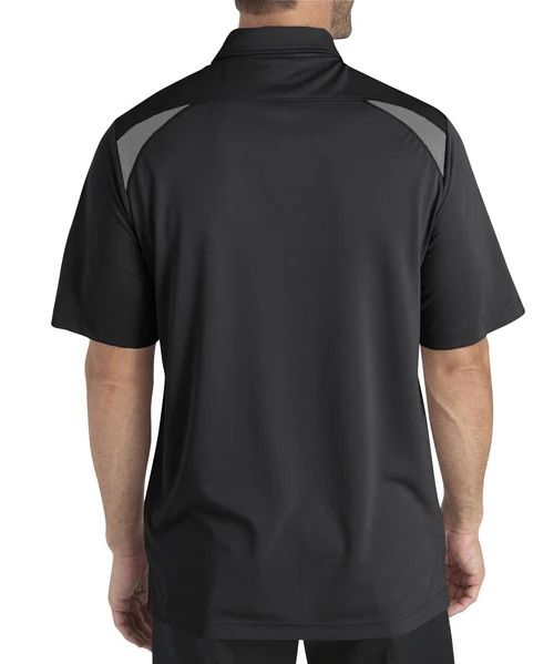 POLO MANGA CORTA DICKIES PARA HOMBRE COLOR NEGRO CON DETALLES PLOMOS
