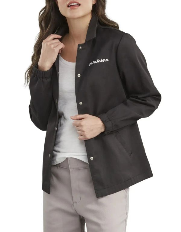 CASACA DICKIES TWILL MUJER 67 COLOR NEGRO LAVADO FJ244RBK