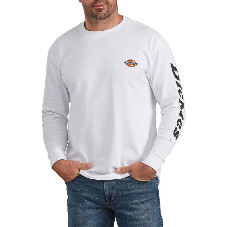 POLO MANGA LARGA DICKIES BLANCO