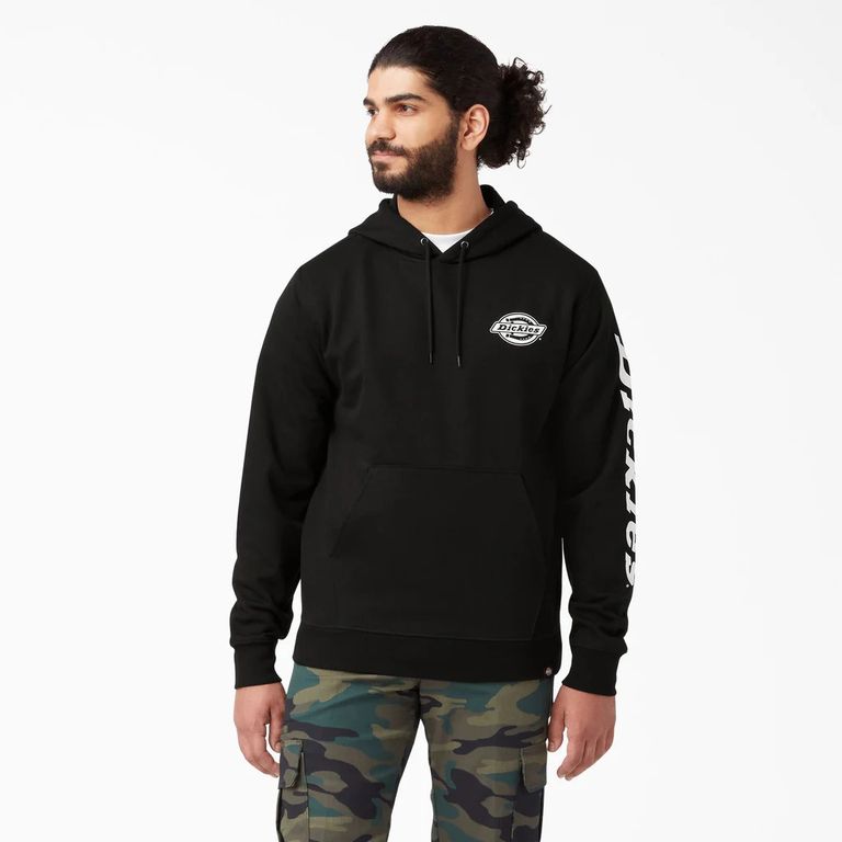 POLERA DICKIES CON CAPUCHA GRAPHIC SLEEVE PARA HOMBRE COLOR NEGRO TW395BK 