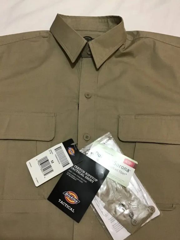 Camisa táctica dickies manga larga con ventilacion anti desgarro