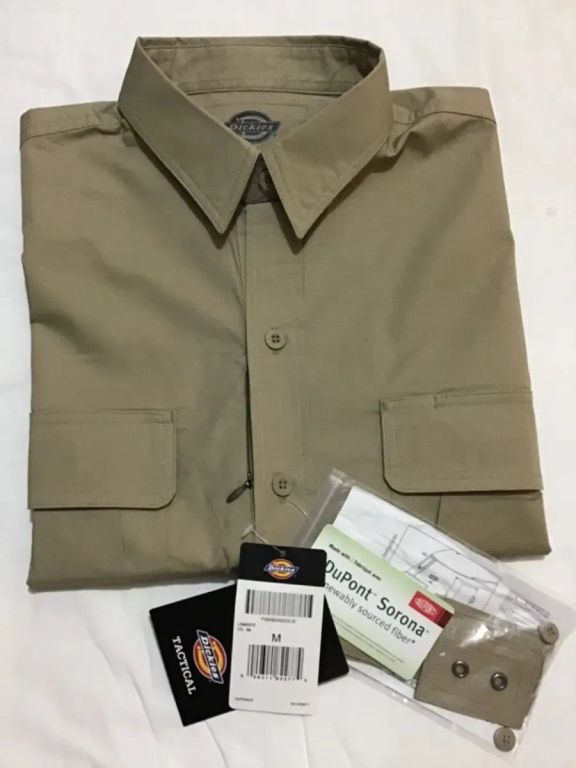 Camisa táctica dickies manga larga con ventilacion anti desgarro