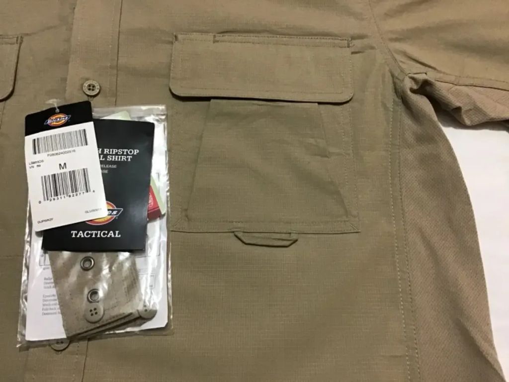 Camisa táctica dickies manga larga con ventilacion anti desgarro