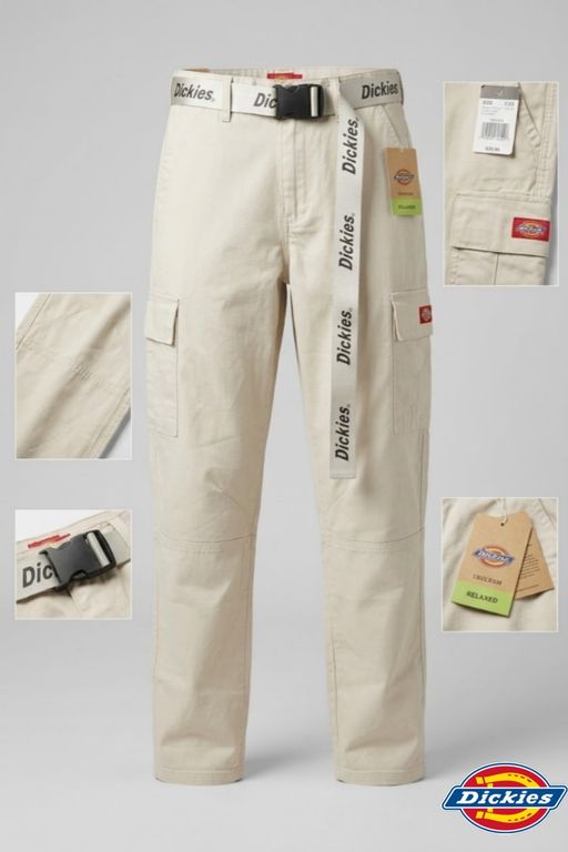 PANTALÓN CARGO CROP UTILITY CINTURON  DICKIES GIRL CAQUI