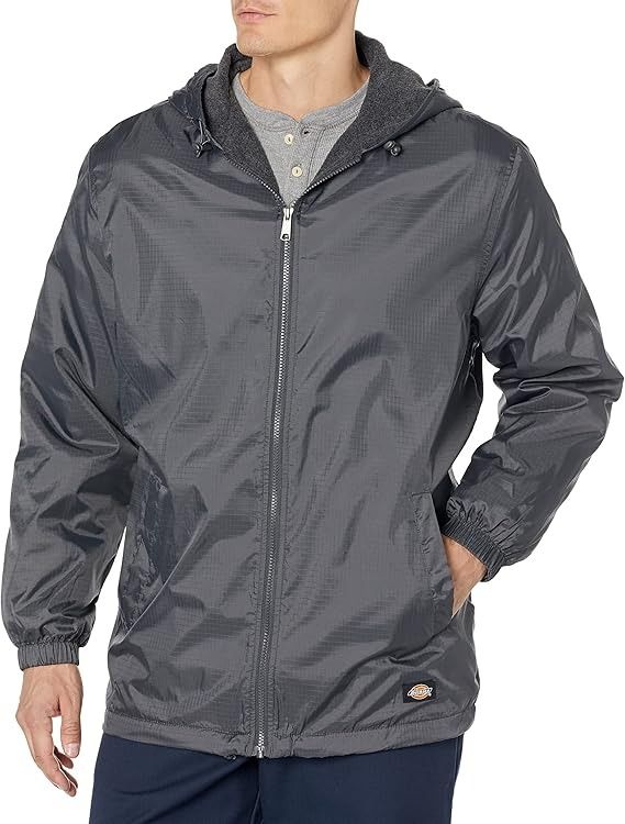 CASACA DICKIES NYLON CON CAPUCHA  CABALLERO COLOR CARBON