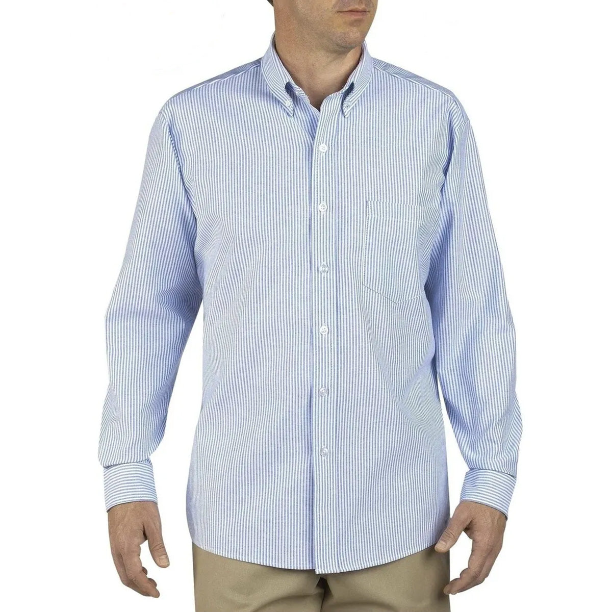 CAMISA MANGA LARGA  DICKIES OXFORD / RAYA AZUL BLANCO SS36BS
