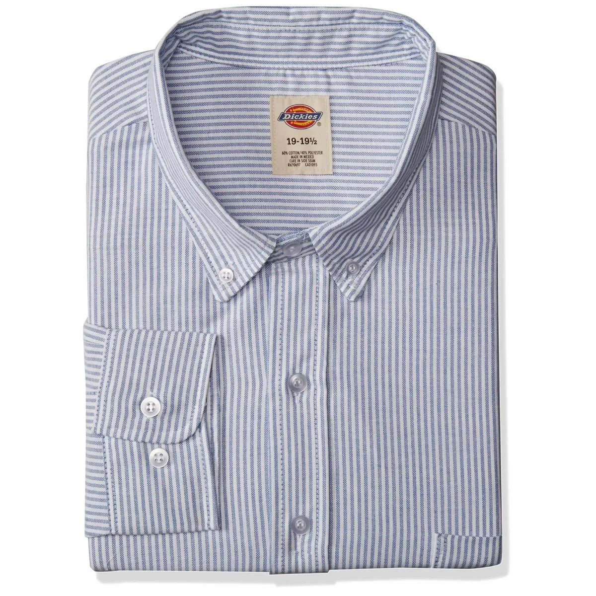 CAMISA MANGA LARGA  DICKIES OXFORD / RAYA AZUL BLANCO SS36BS