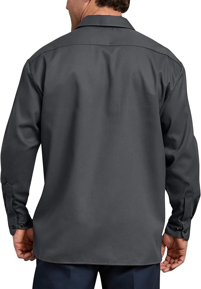 CAMISA DICKIES TWILL HOMBRE MANGA LARGA COLOR CARBON WL675CH